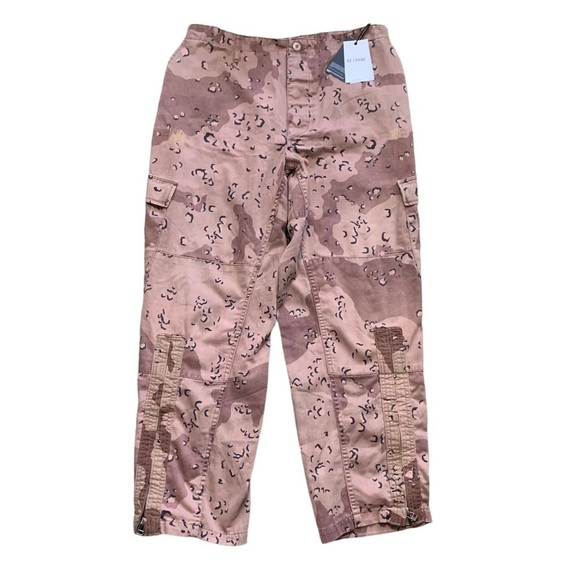 RE/DONE Brown/Tan NWT camouflage up-cycled cargo trousers Factory Distressed - Picture 6 of 16